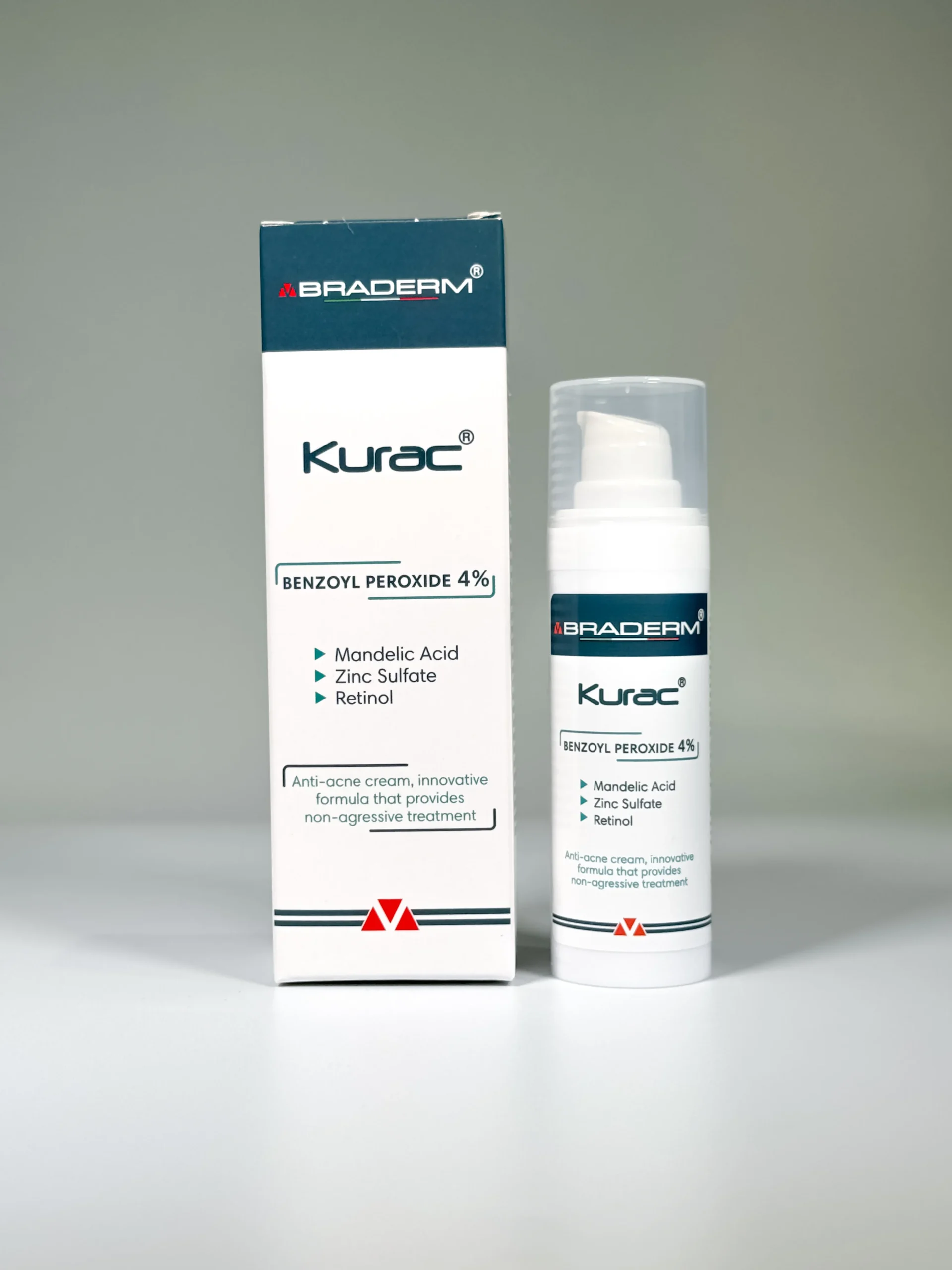 IMG_9001 Активний протизапальний крем з бензоїл пероксидом 4% Braderm - Kurac Cream 30 ml - Зображення 1